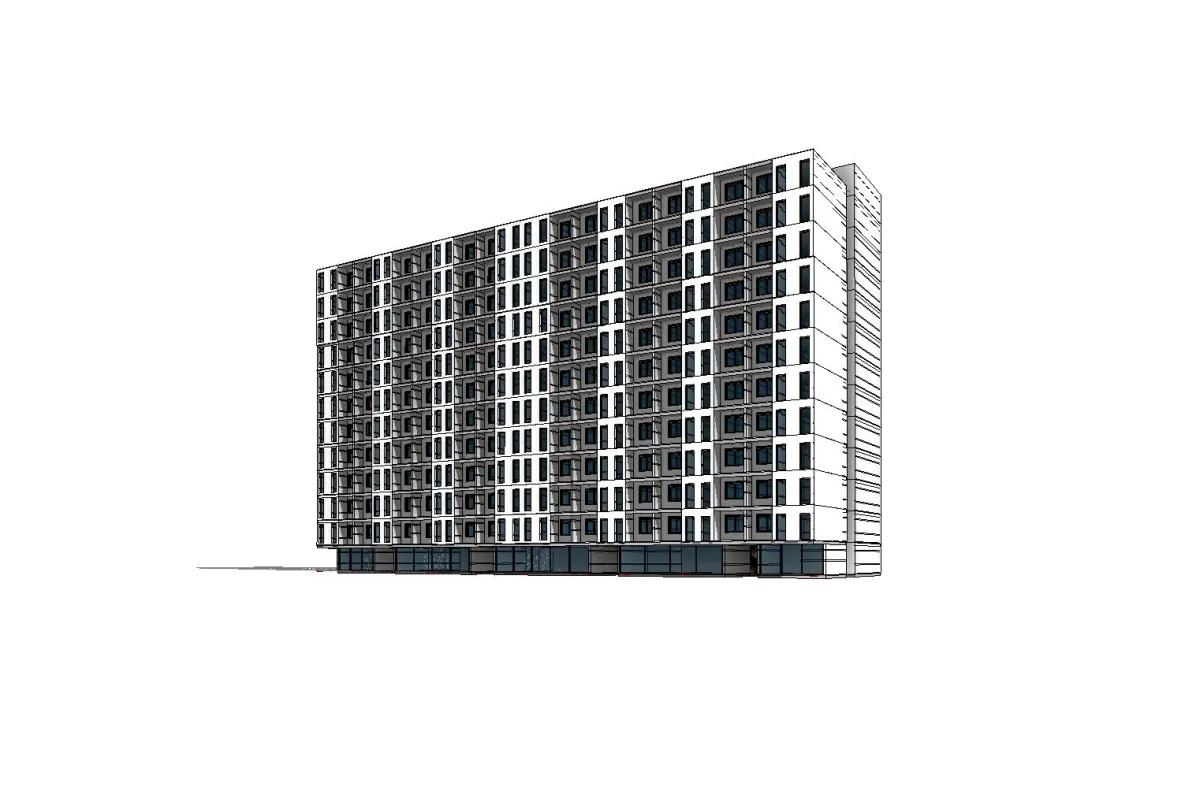 3D-Modellierung einer Wohn- und Quartierstruktur