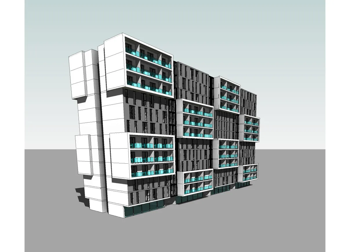 3D-Modellierung einer Wohn- und Quartierstruktur - Perspektive 27