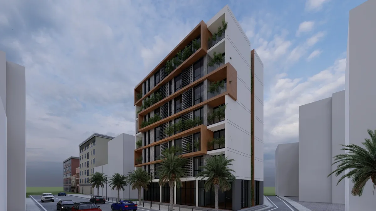 3D-Modellierung einer Wohn- und Quartierstruktur - Perspektive 30