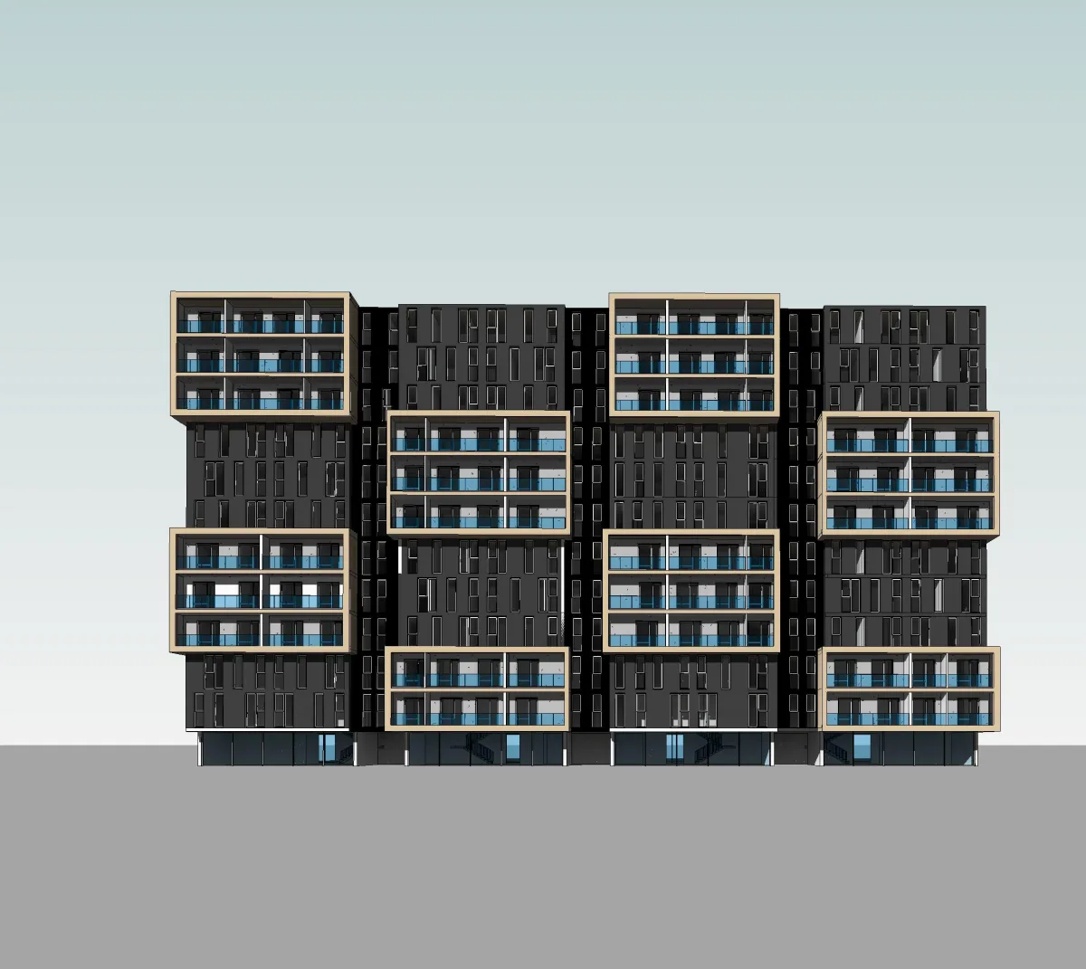 3D-Modellierung eines stadtbaulichen Entwicklungsprojekts - Perspektive 32