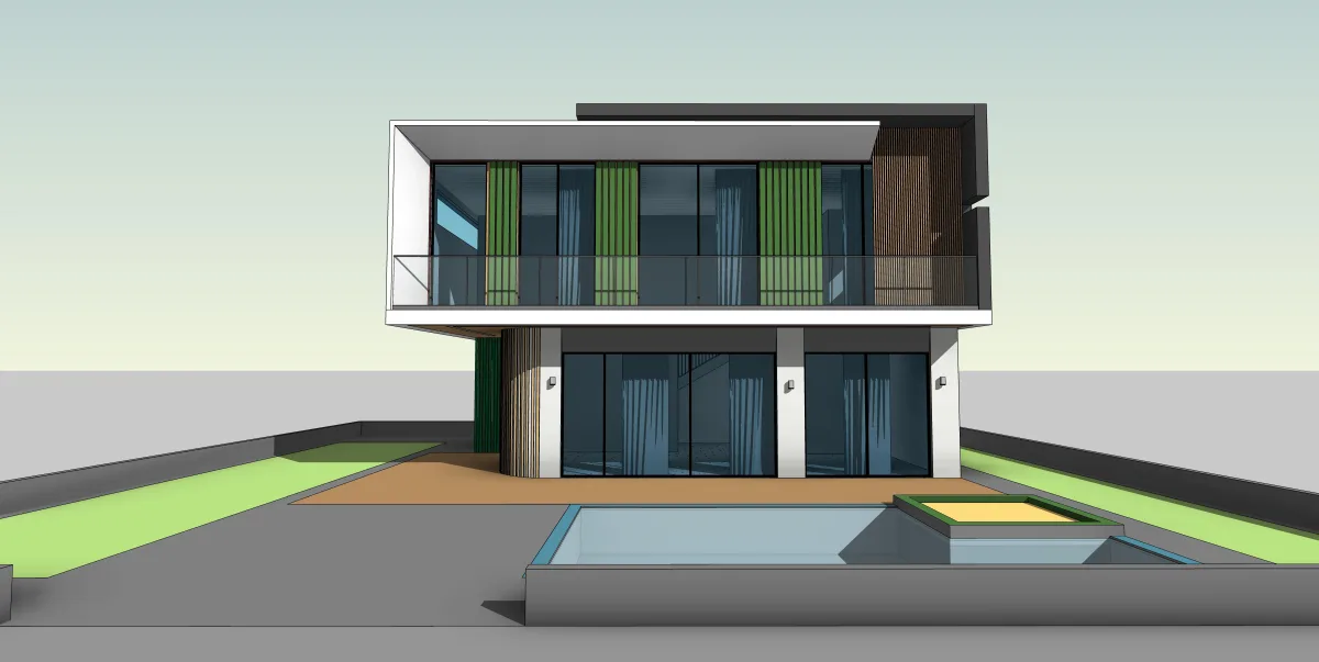 3D-Modellierung eines komplexen Architekturensembles - Perspektive 40