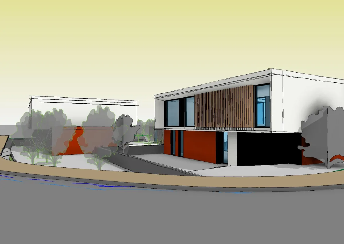 3D-Modellierung eines komplexen Architekturensembles - Perspektive 41