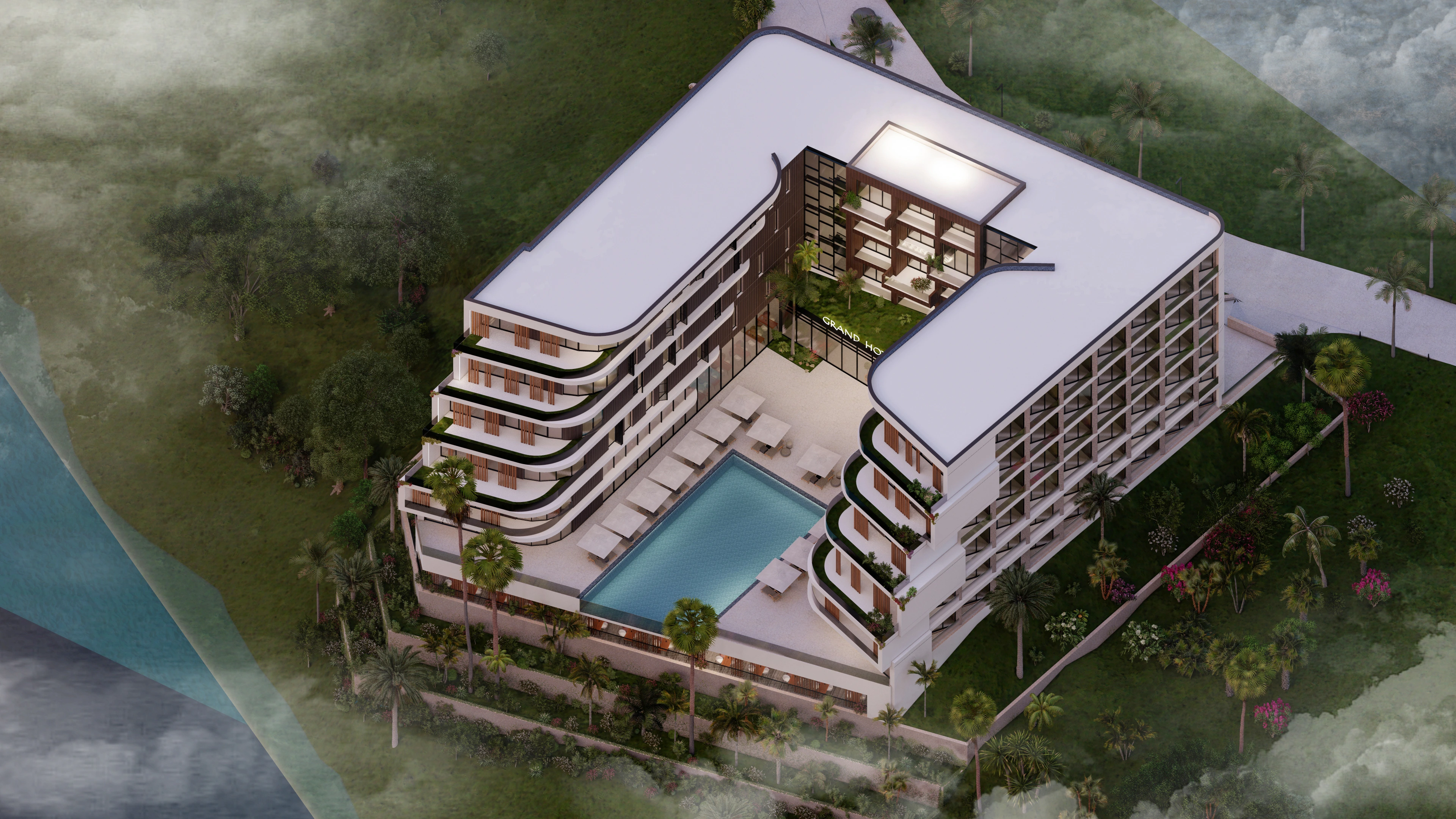 Hotelvisualisierung eines Strandhotels - Perspektive 05
