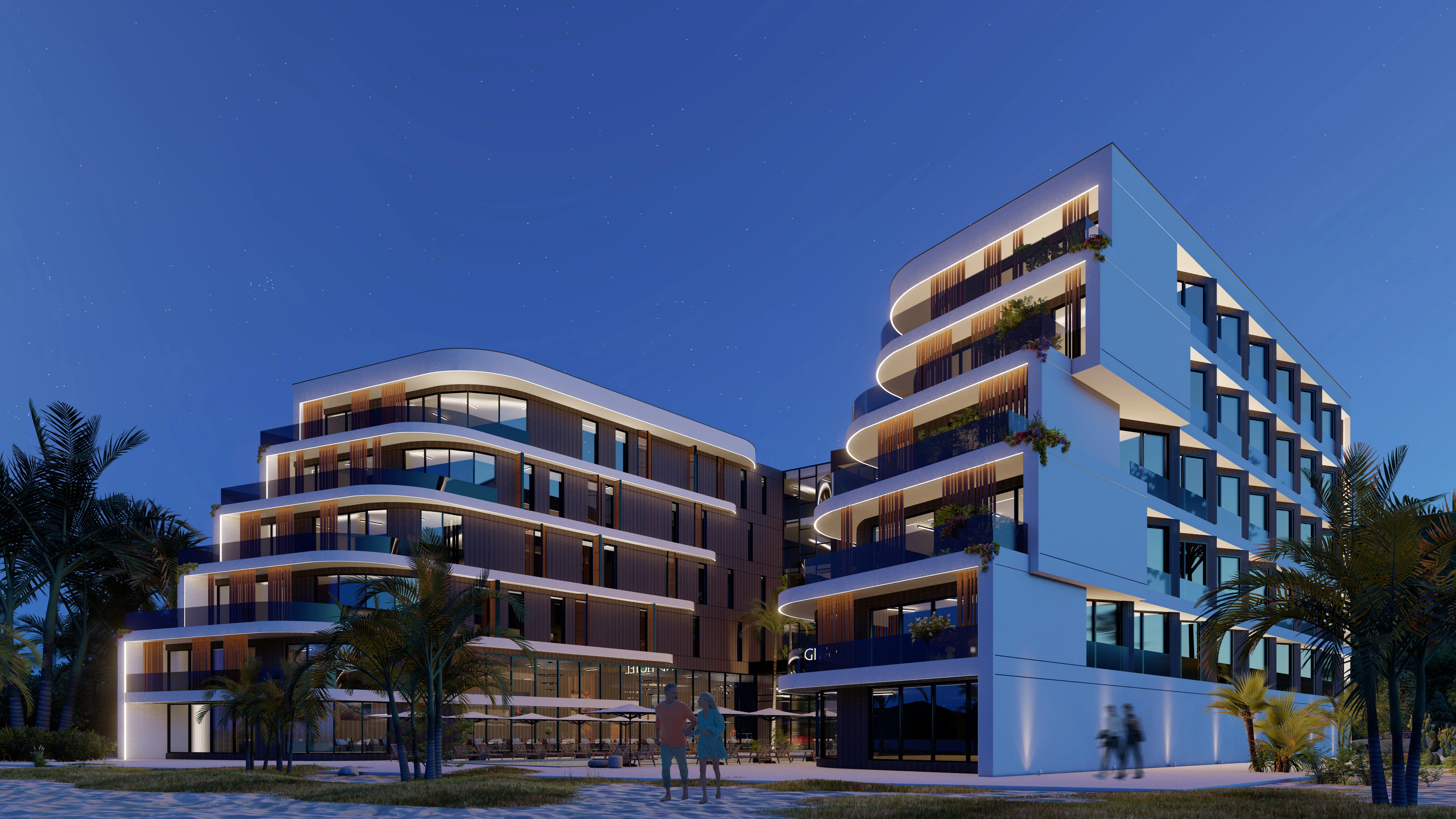 Hotelvisualisierung eines Strandhotels - Perspektive 07