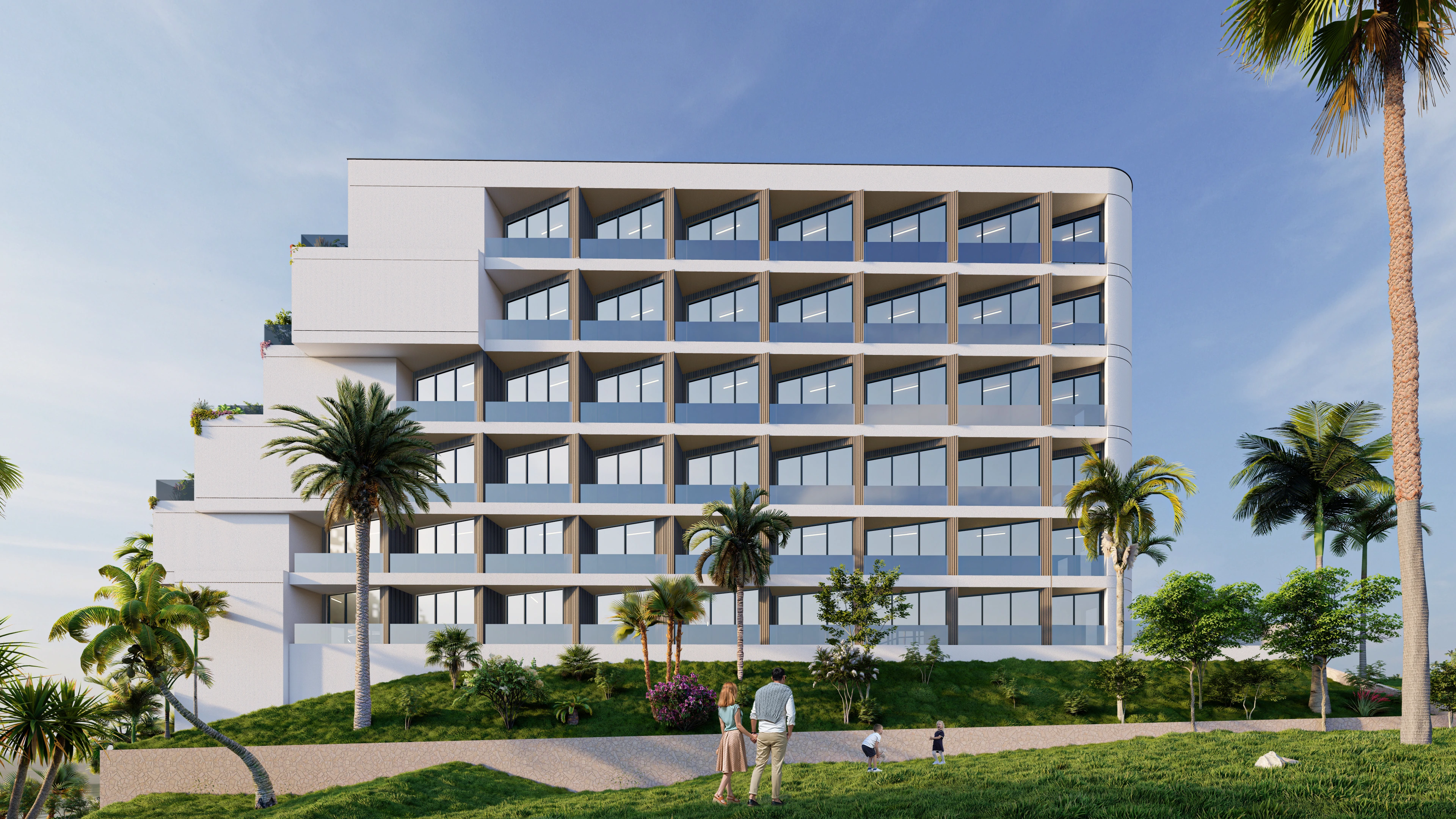 Hotelvisualisierung eines Strandhotels - Perspektive 09