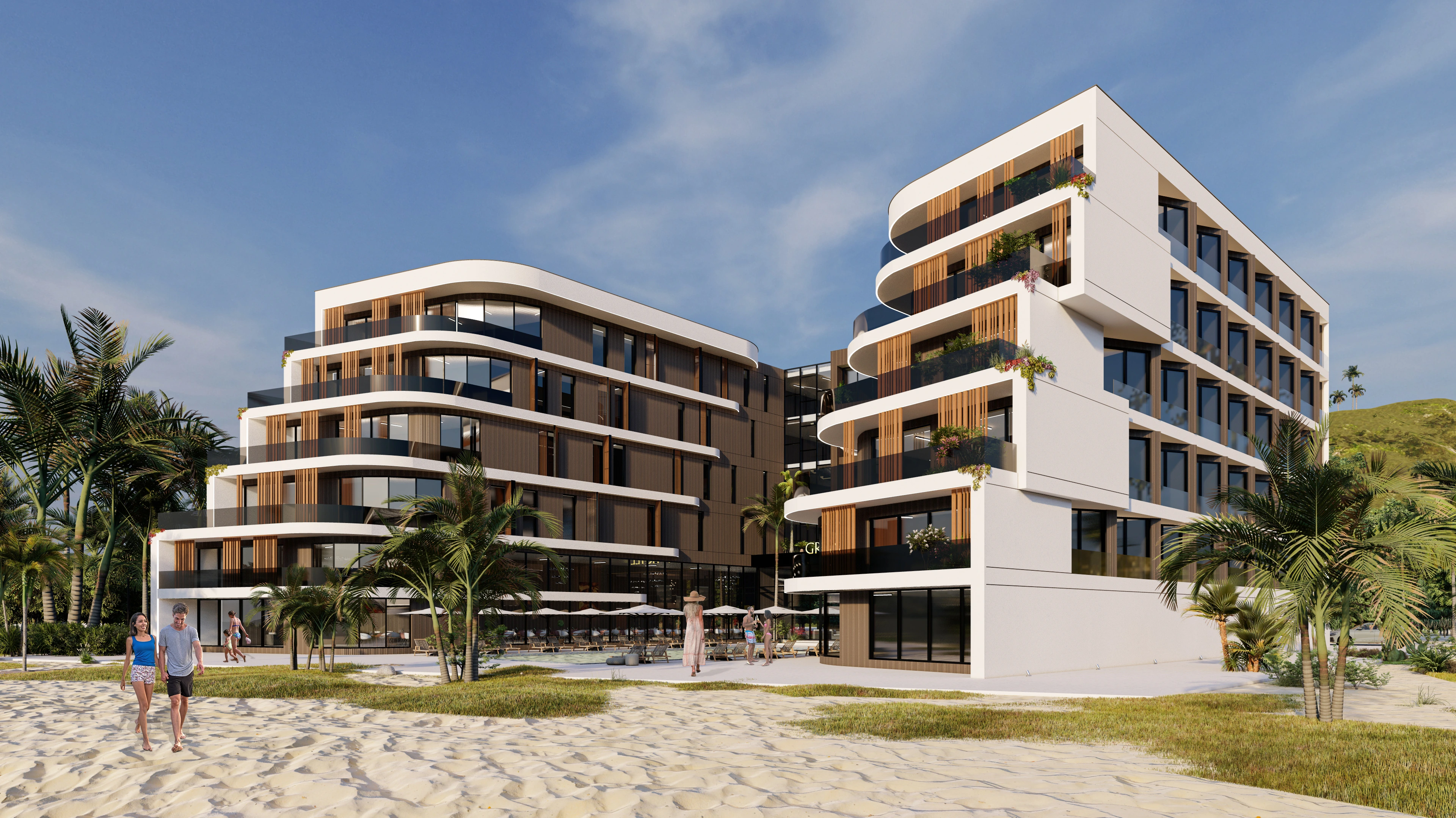 Hotelvisualisierung eines Strandhotels - Perspektive 12