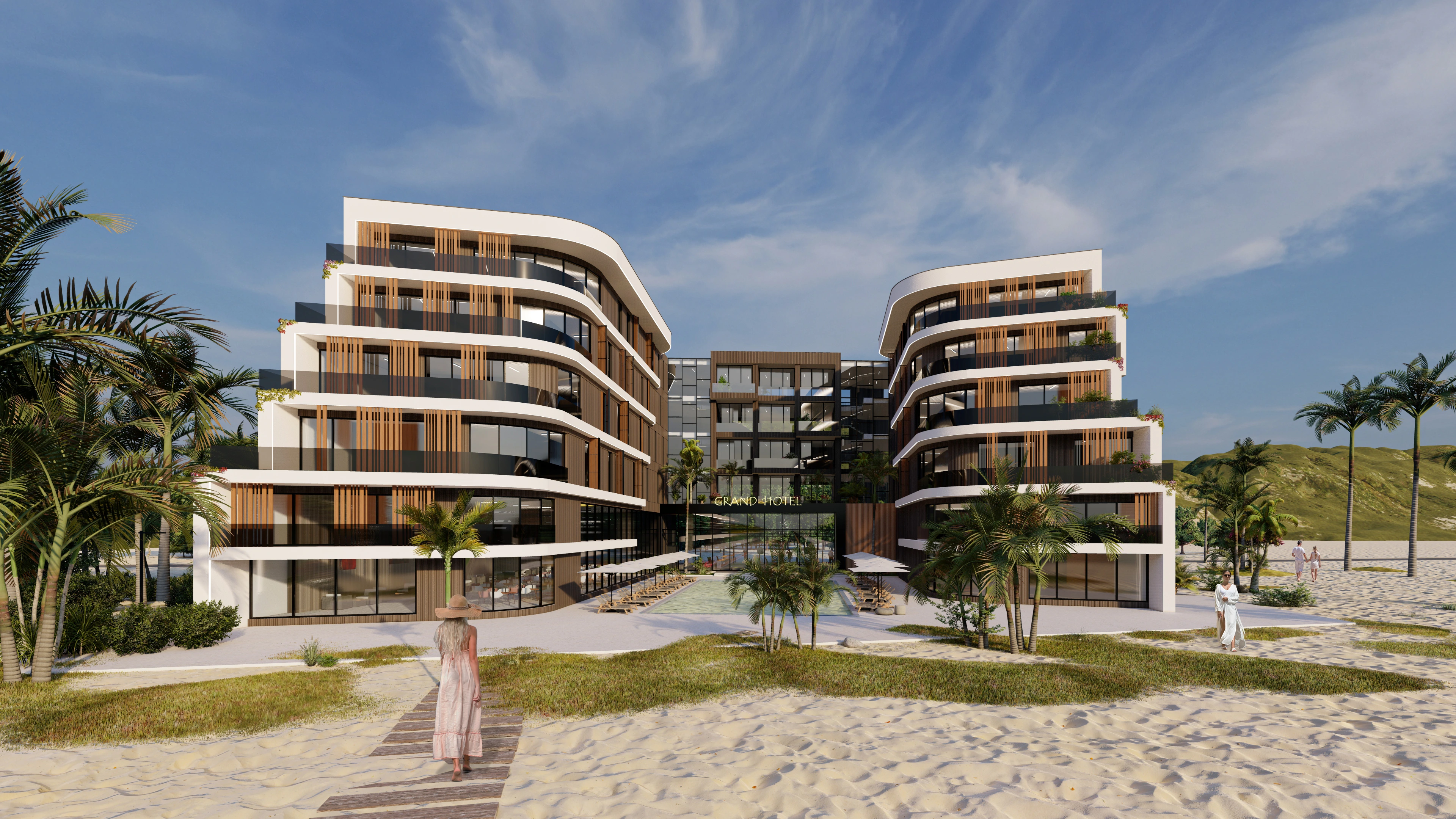Hotelvisualisierung eines Strandhotels - Perspektive 13