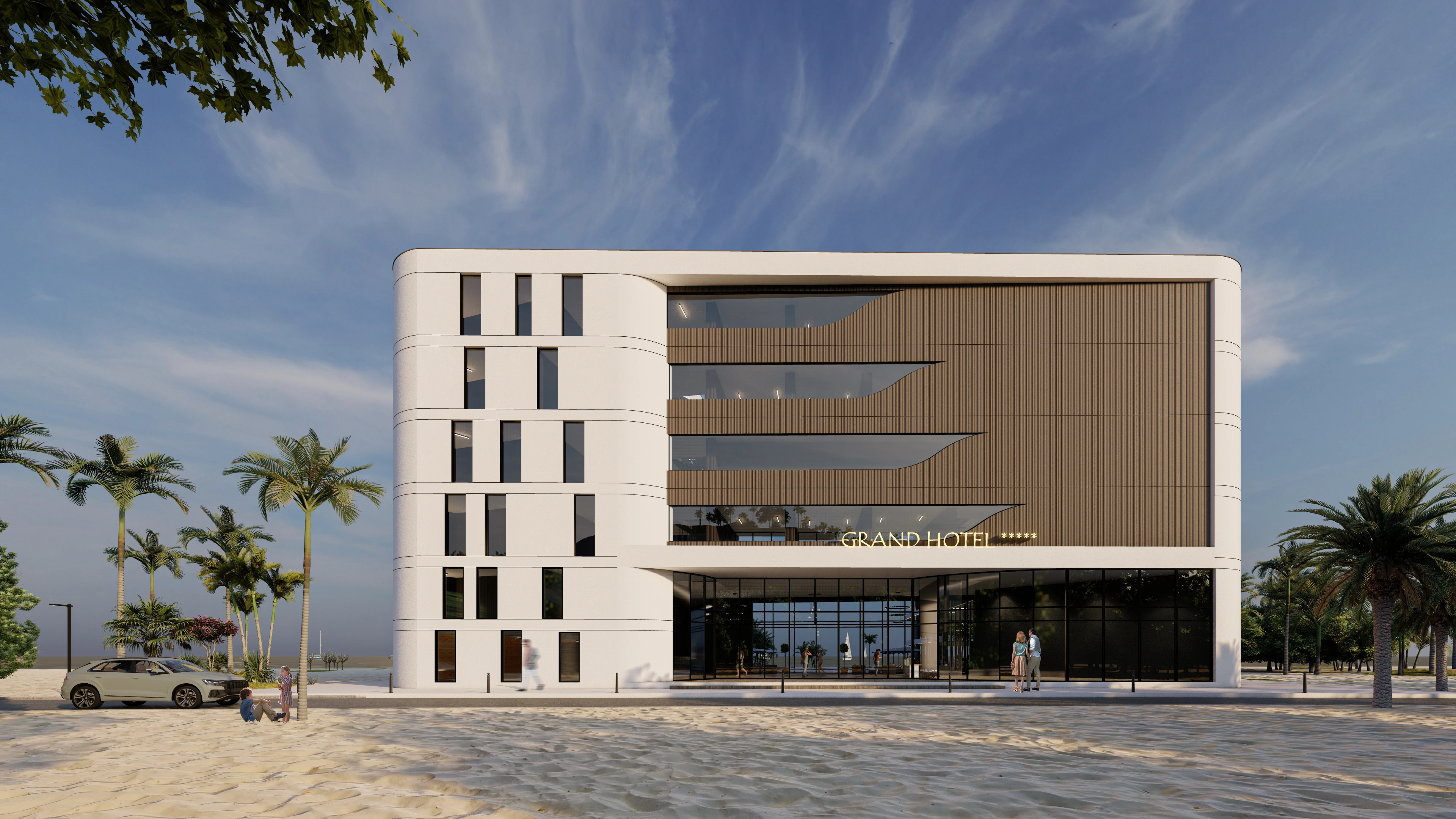 Hotelvisualisierung eines Strandhotels - Perspektive 14