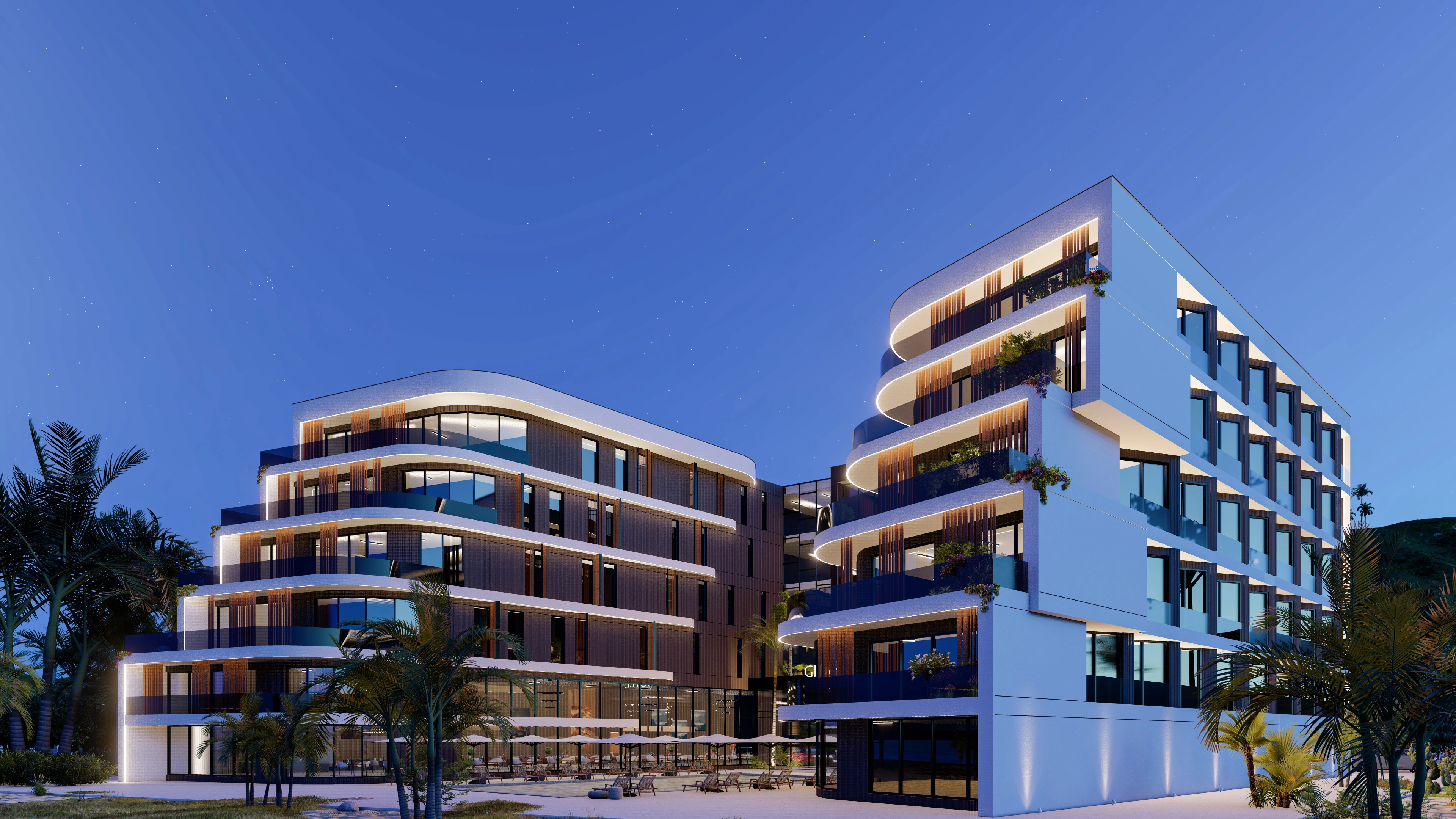 Hotelvisualisierung eines Strandhotels - Perspektive 15