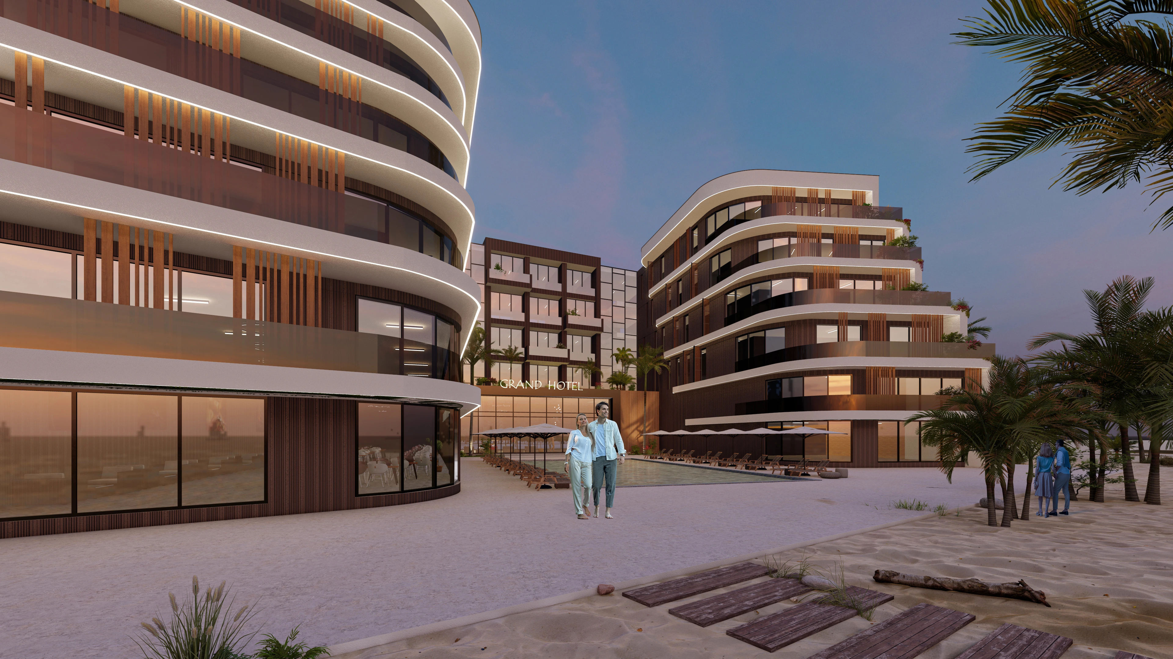 Hotelvisualisierung eines Strandhotels - Perspektive 16