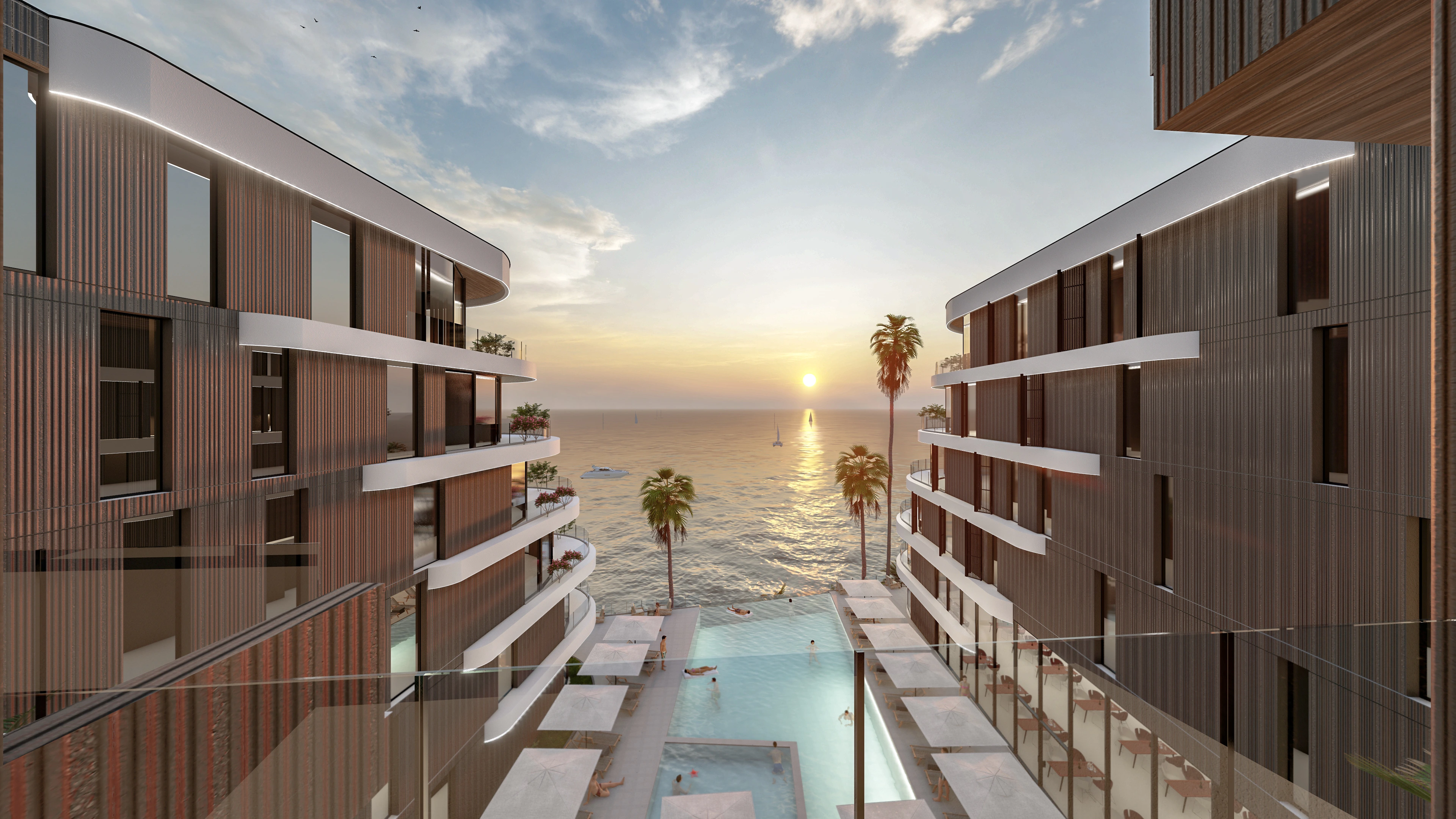 Hotelvisualisierung eines Apartmenthotels mit Pooldeck - Perspektive 32