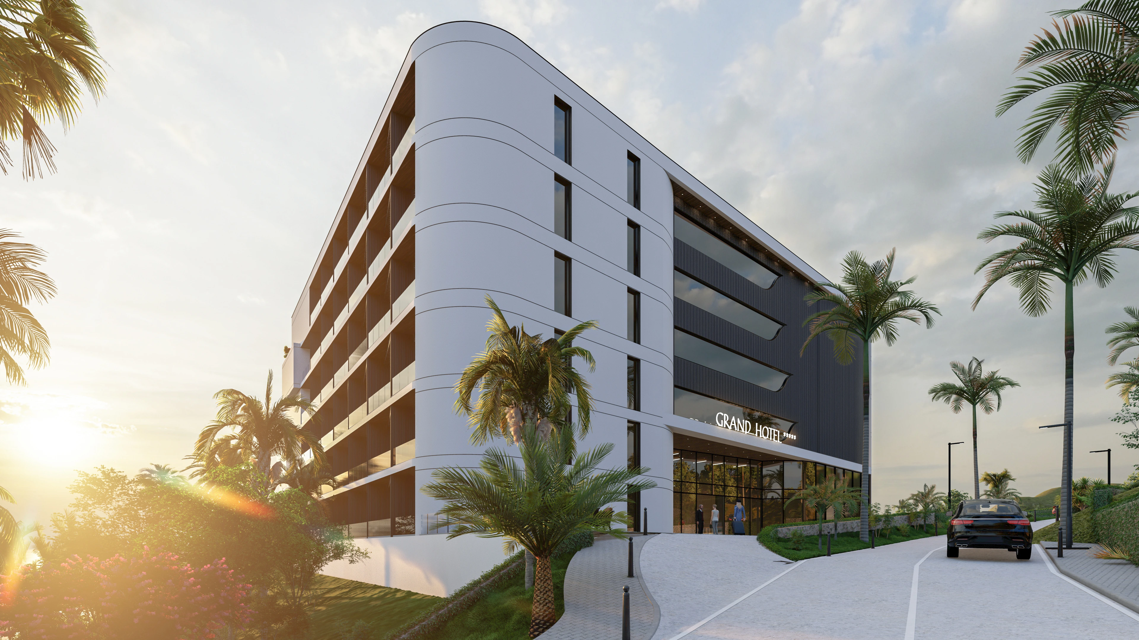 Hotelvisualisierung eines Apartmenthotels mit Pooldeck - Perspektive 40