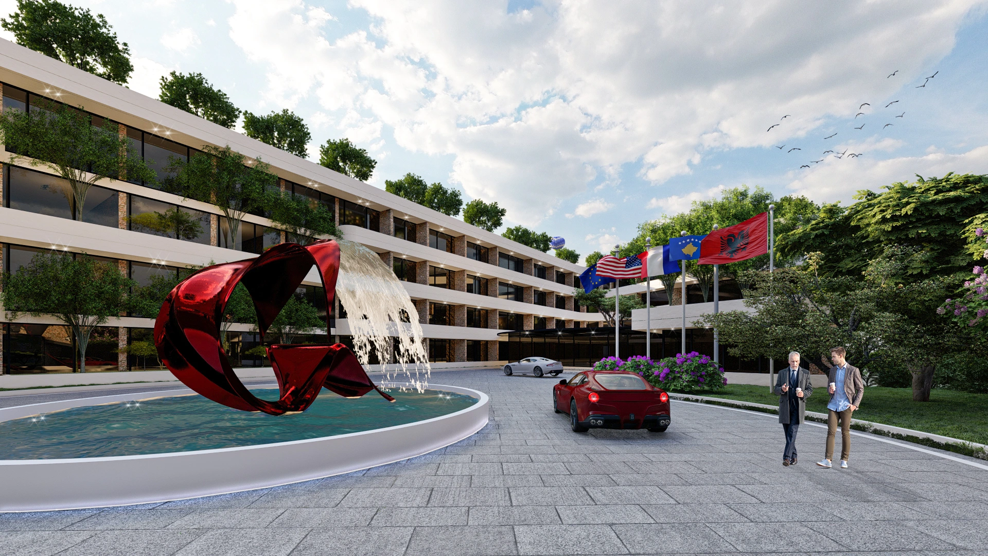 Hotelvisualisierung eines Kuestenresorts mit Panorama - Perspektive 74