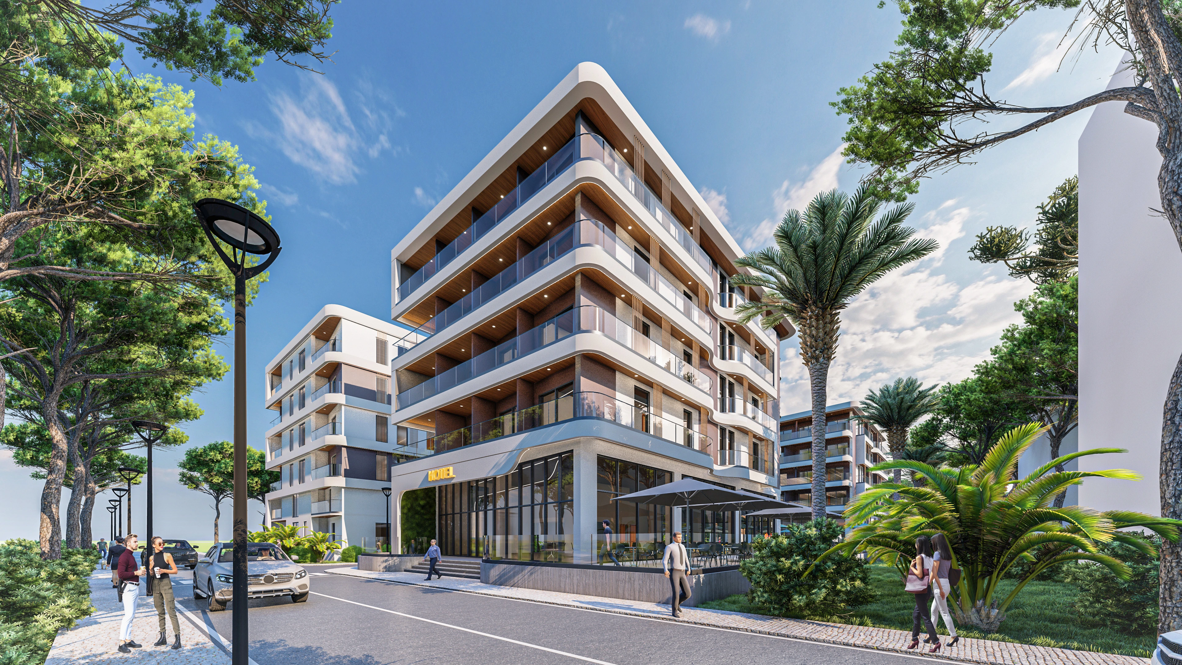 Hotelvisualisierung eines Grand Resorts am Pool - Perspektive 104