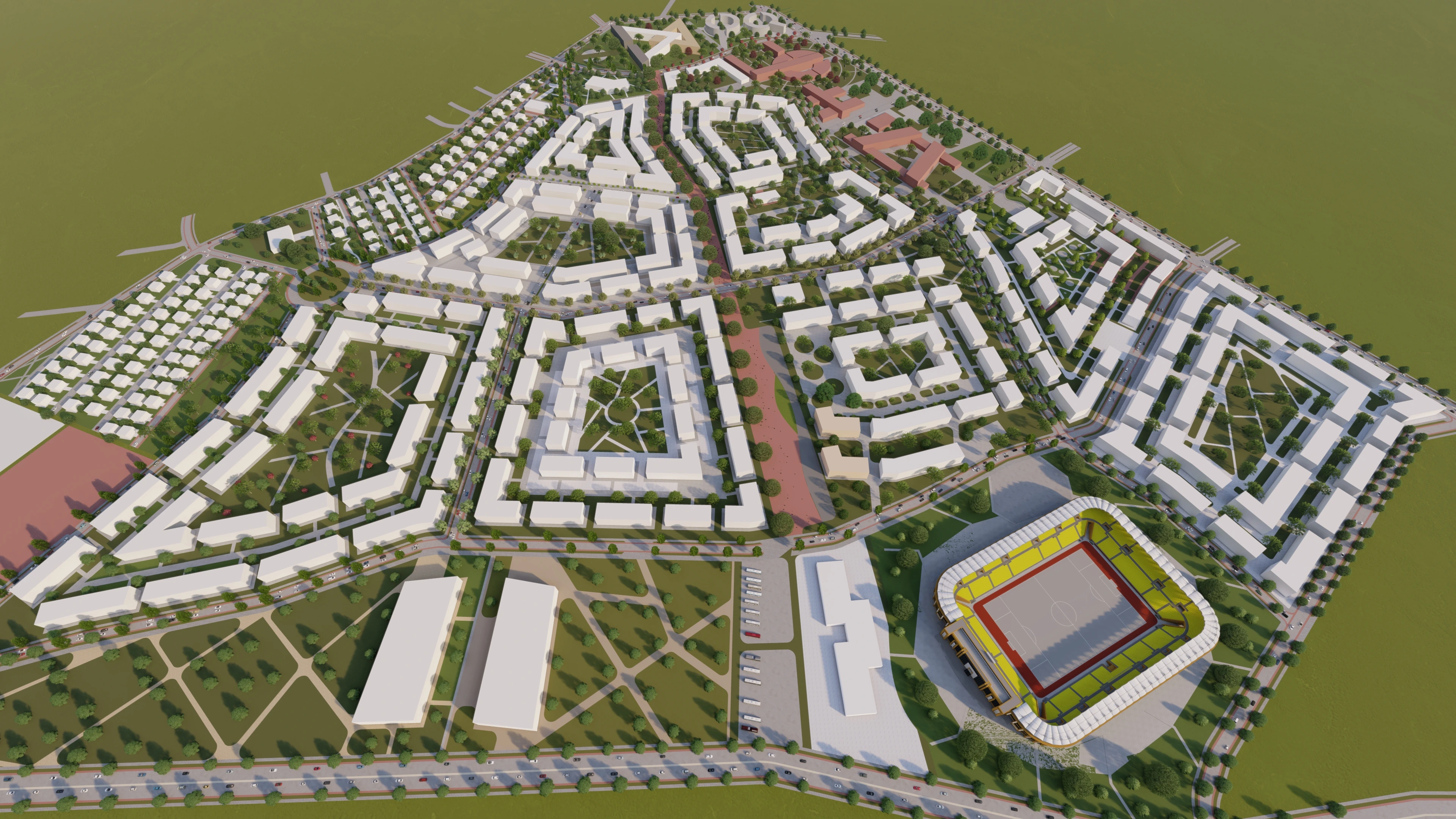 Masterplan-Visualisierung eines Waterfront-Masterplans