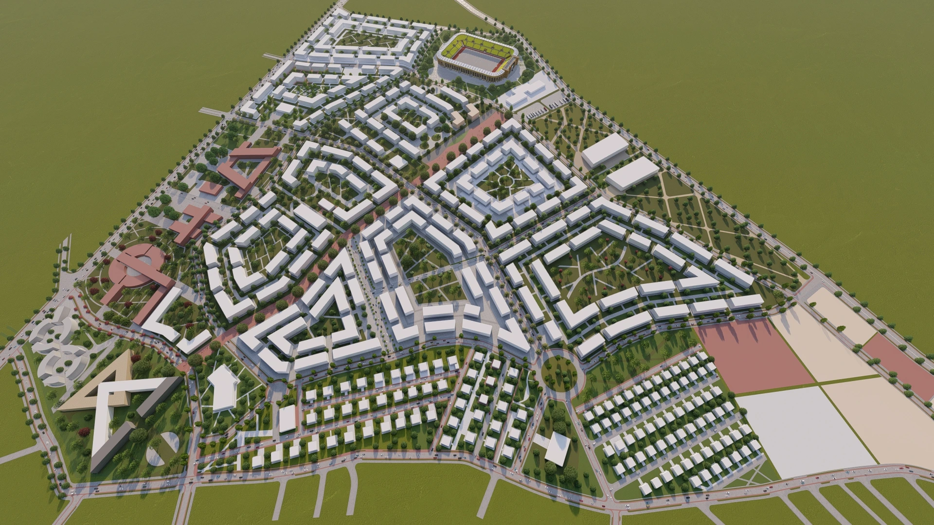 Masterplan-Visualisierung eines Waterfront-Masterplans - Perspektive 02