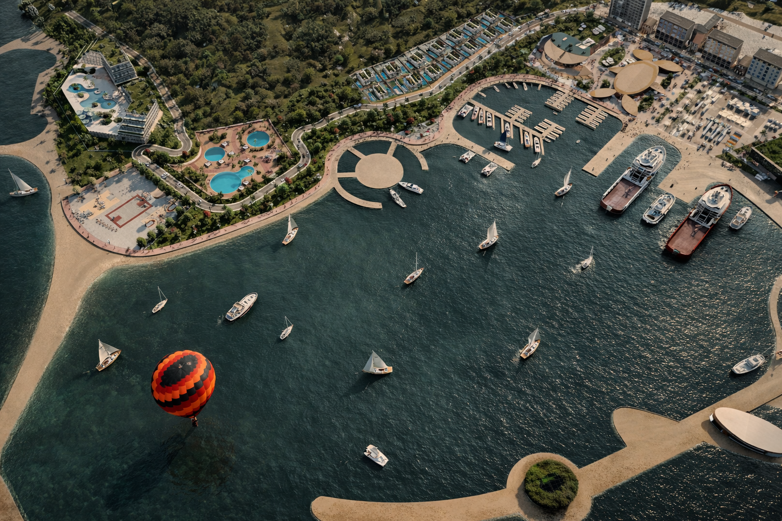 Masterplan-Visualisierung eines Waterfront-Masterplans - Perspektive 05