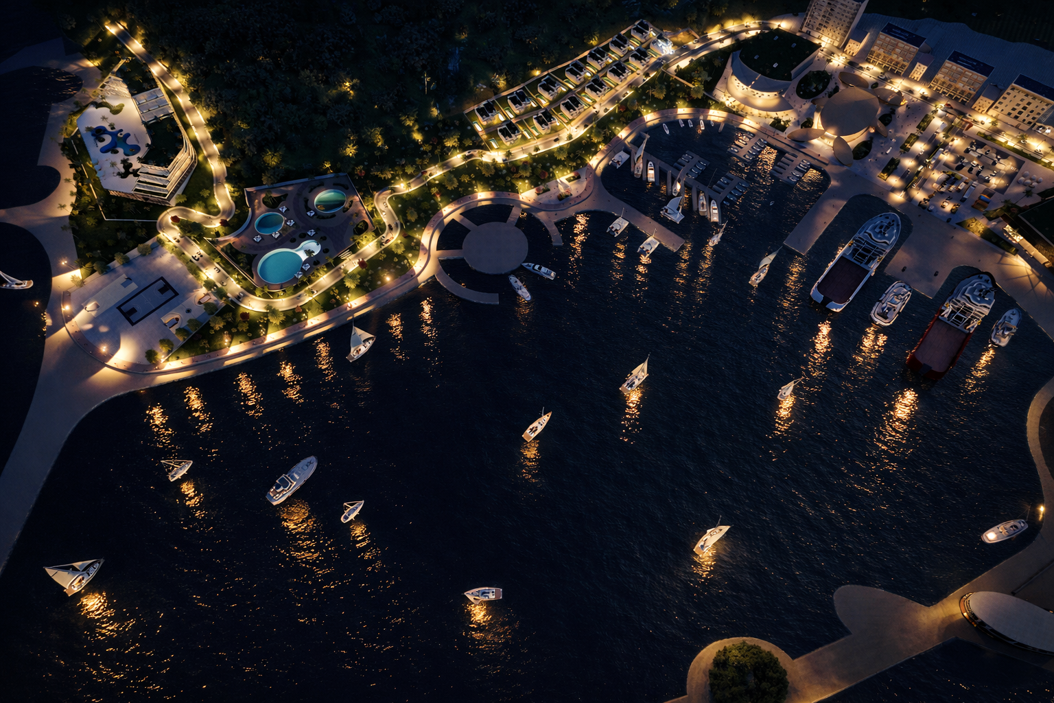 Masterplan-Visualisierung eines Waterfront-Masterplans - Perspektive 06
