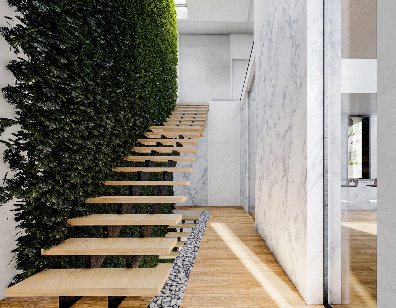 Moderne Hausansicht innerhalb desselben Wohnensembles