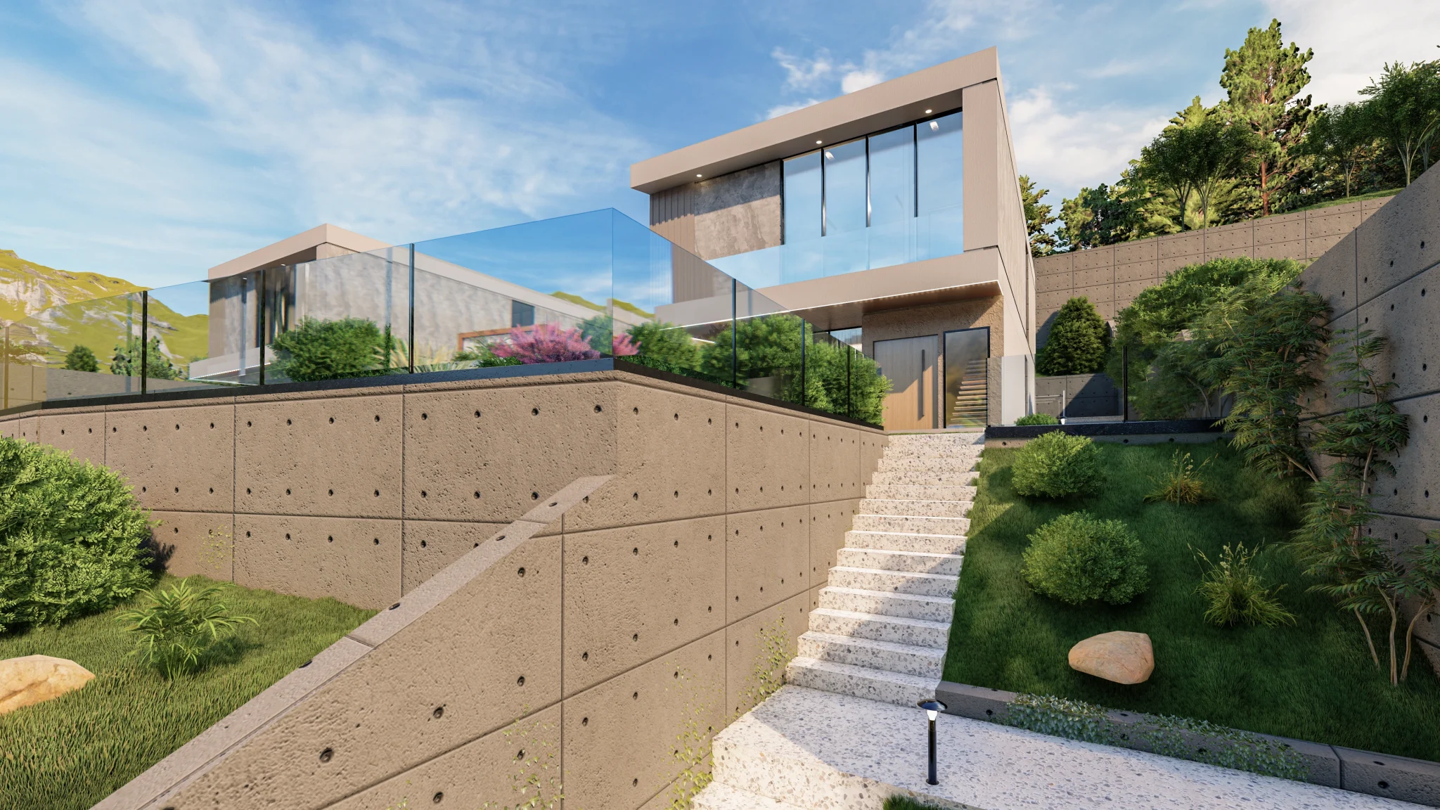 Wohnhaus- und Villenvisualisierung - Perspektive 070