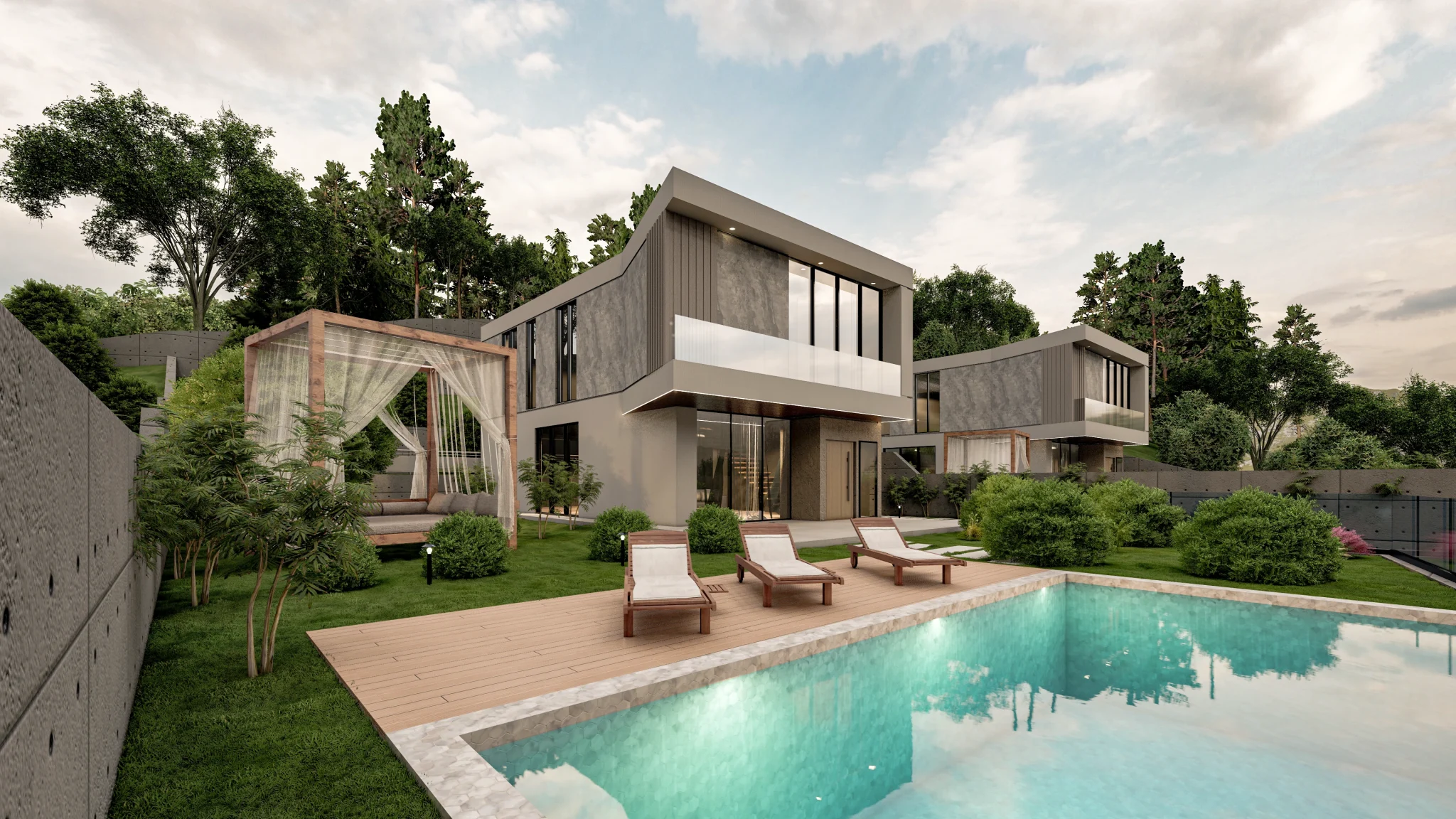 Wohnhaus- und Villenvisualisierung - Perspektive 072