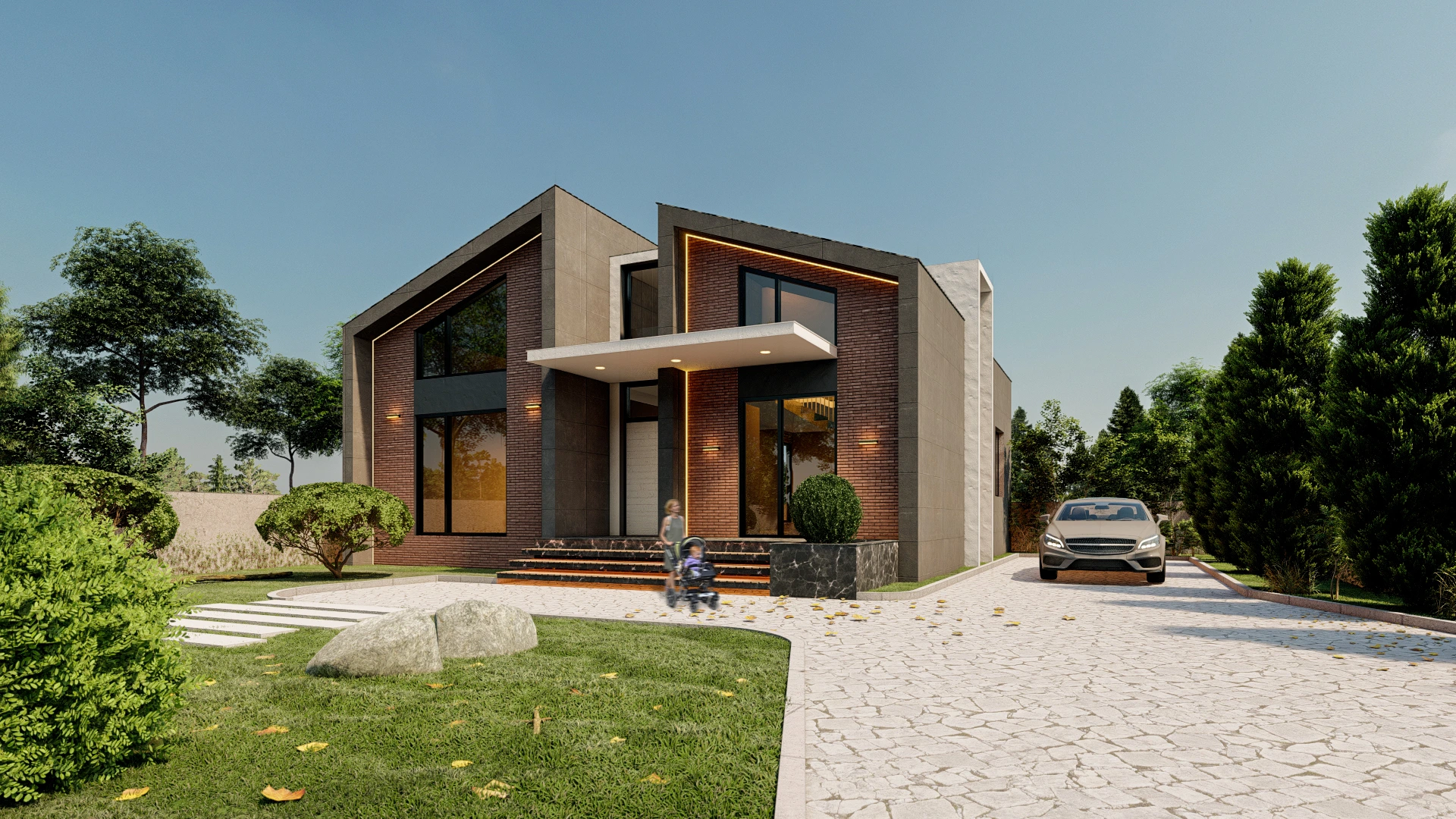 Wohnhaus- und Villenvisualisierung - Perspektive 088