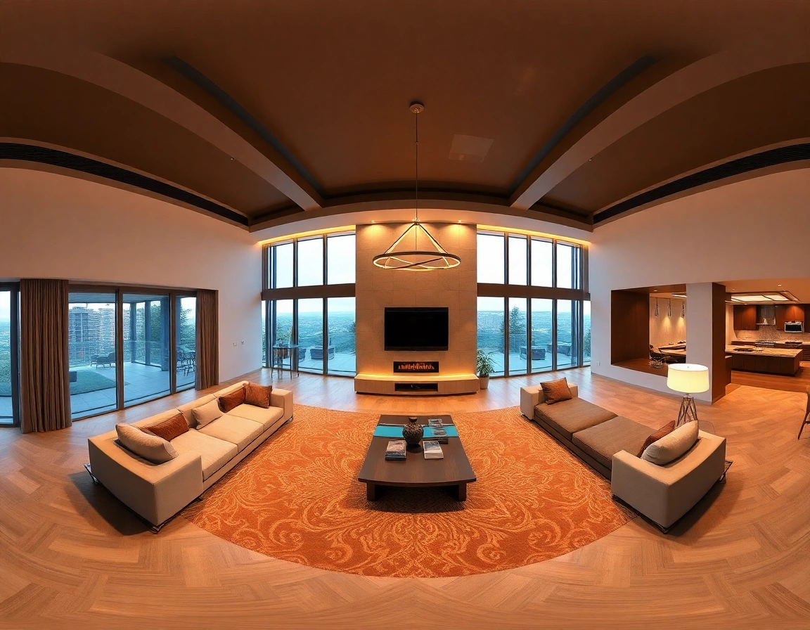 Immersive 360° Virtual Tour eines modernen Architekturprojekts