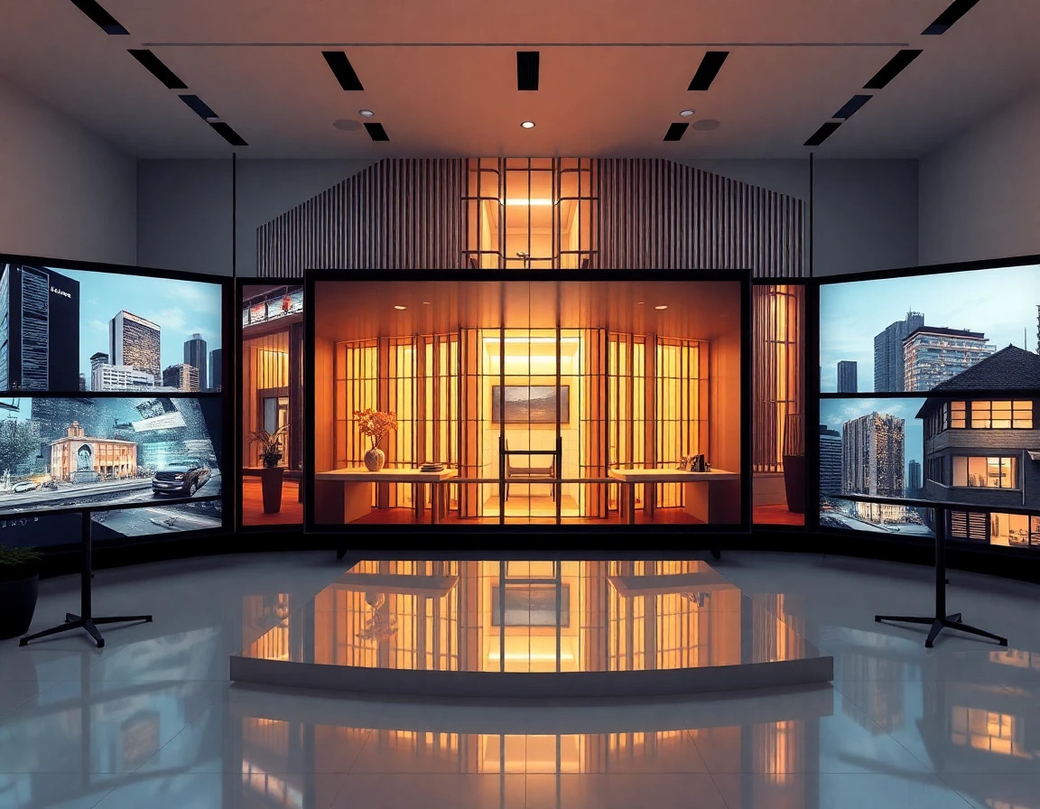 Fotorealistische 3D-Animation einer modernen Architekturvisualisierung